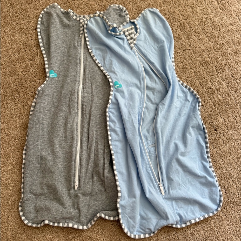 Love to Dream Sleep Sacks - Gray and Light Blue